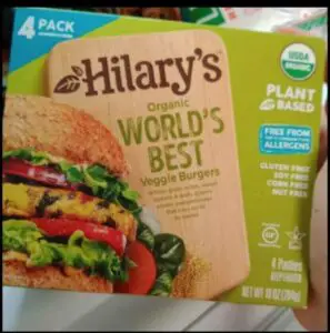 Hilary's organic veggie burgers
